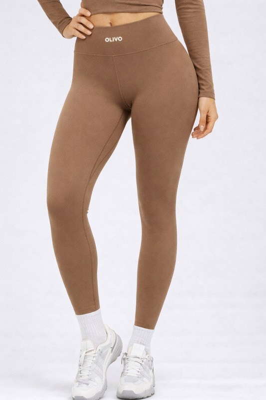 High-Waist Leggings – Mocha