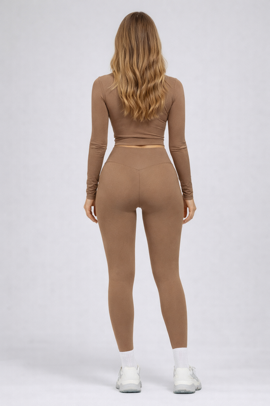 High-Waist Leggings – Mocha