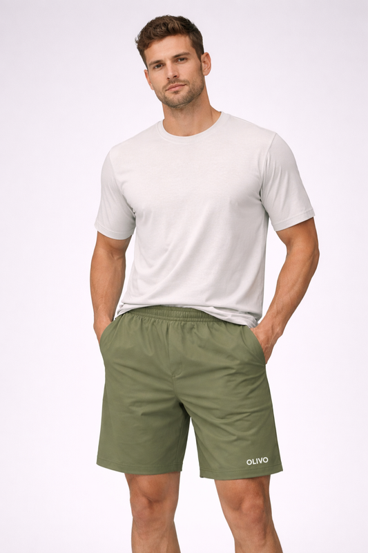 Casual Gym Shorts - Olive