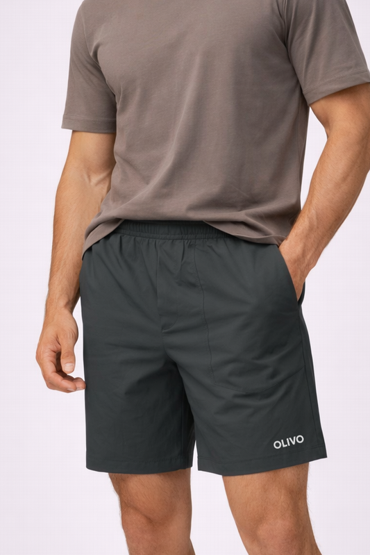 Casual Gym Shorts- Dark Grey
