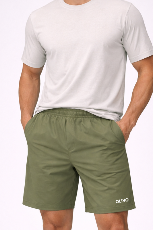 Casual Gym Shorts - Olive