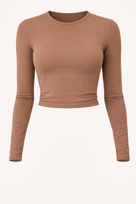 Long Sleeve Shirt- Mocha
